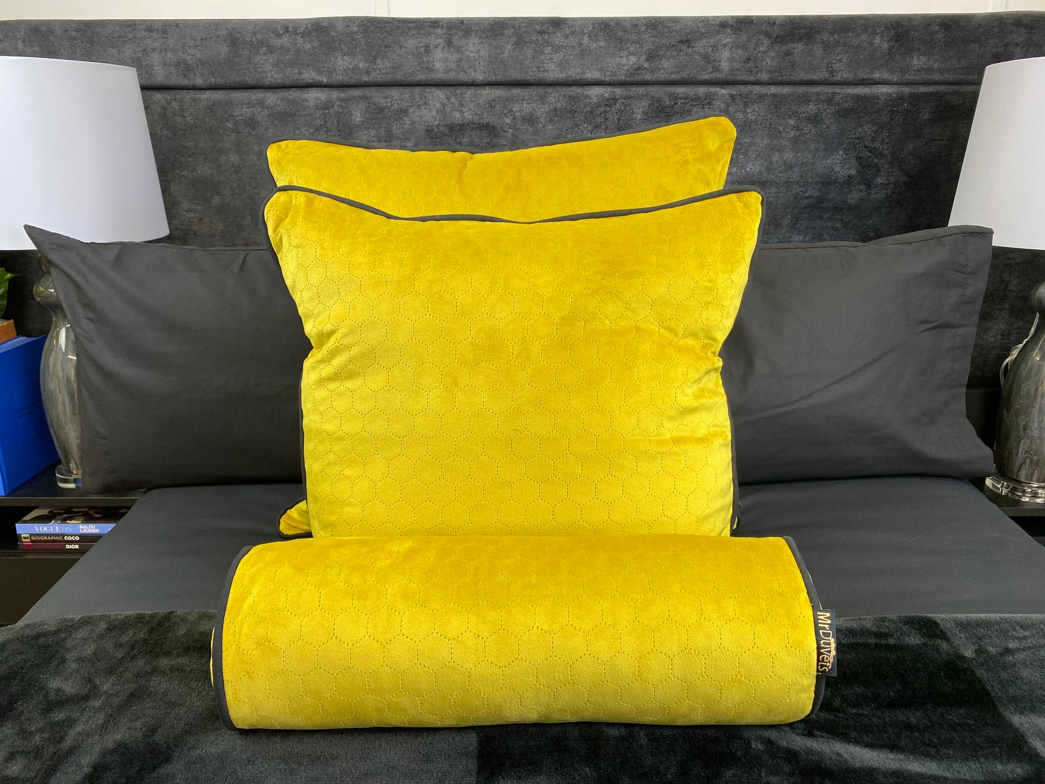 yellow bee cushion