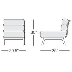 Chair Line art and measurments