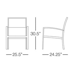 Dominica Armchair Sizes