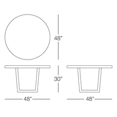 Dining Table laine art and measrements