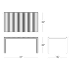 Sicilia 64" Rectangular Dining Table