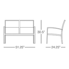 Kannoa Saint Lucia Loveseat