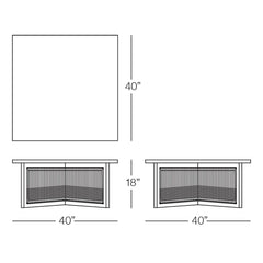 Coffee Table Line art and measurements