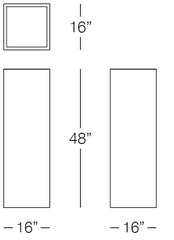 Urban Tall Square Pot Measurements