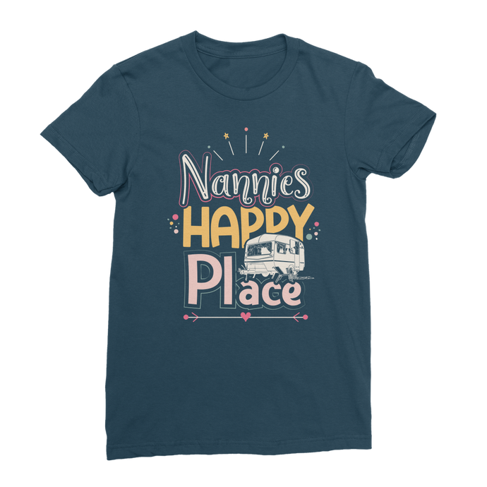 Nannies Happy Classic Women's T-Shirt - Caravan Camping and Motorhome Clothing by Wobblebox