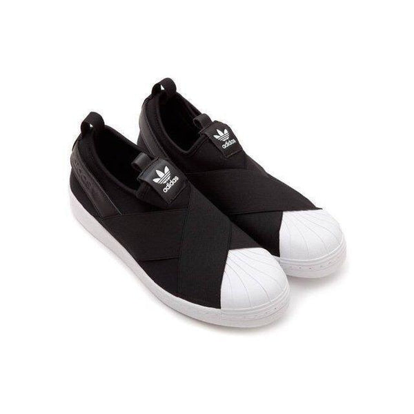 slip on adidas preto e branco