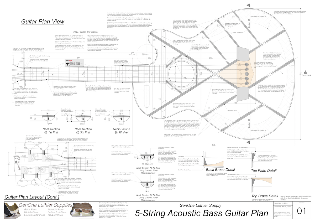 Acoustic Bass Guitar Plans - GenOne Luthier Services