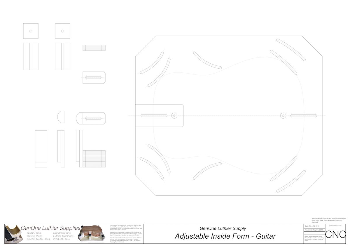 Adjustable Inside Form Plans - Guitar - GenOne Luthier Services