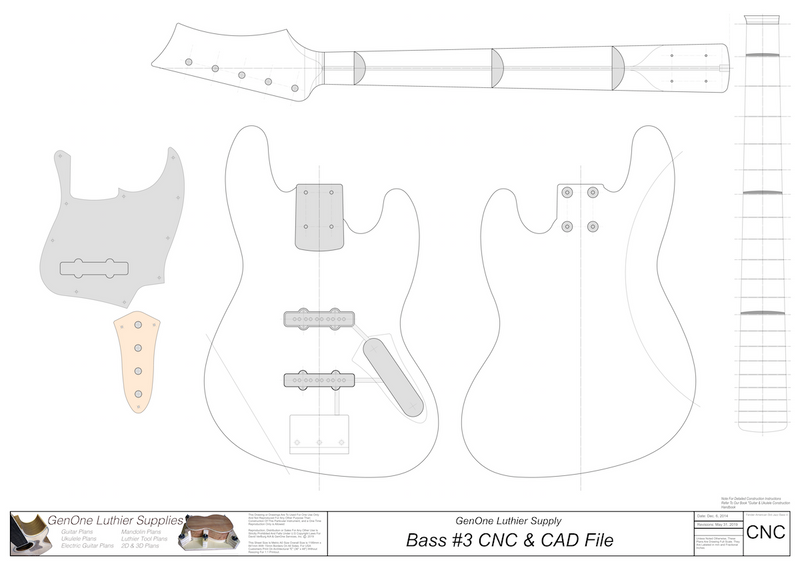 Solid Body Electric Bass Guitar Plan #5 - GenOne Luthier Services