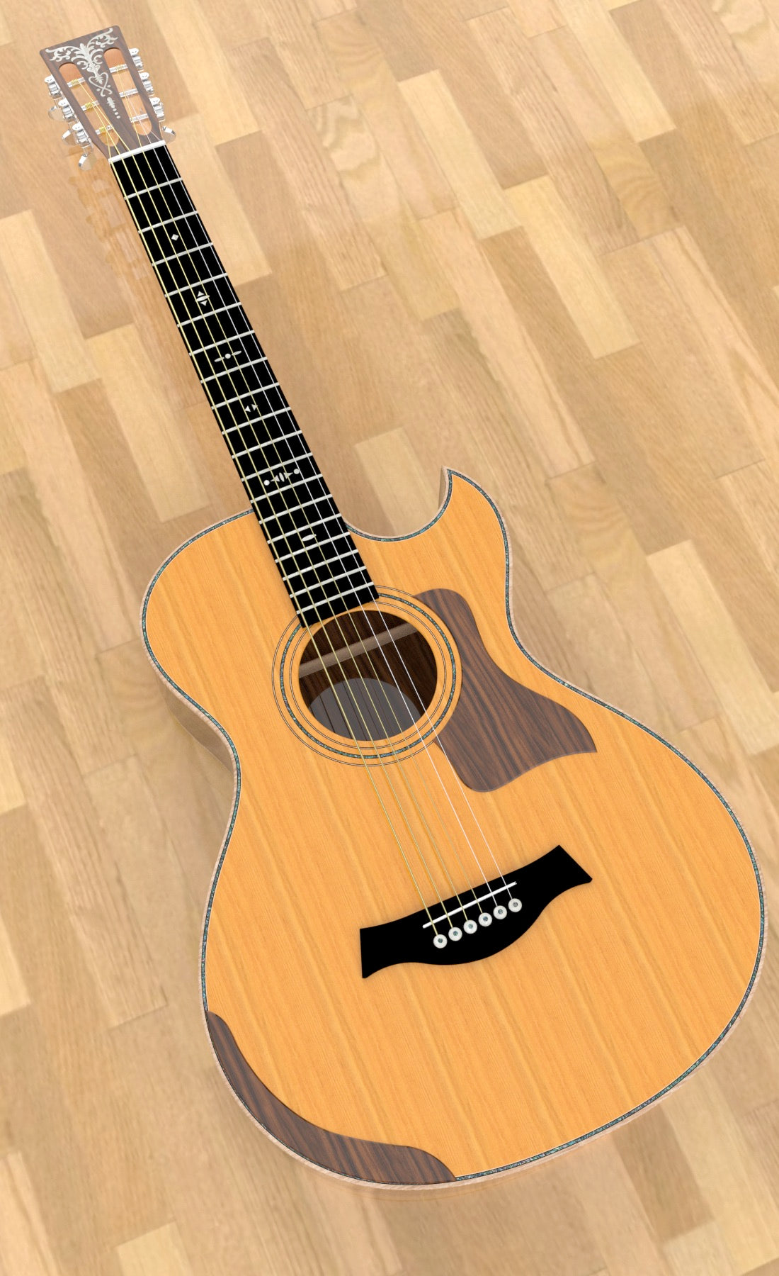 Grand Concert 12 Fret Florentine Guitar Plans - GenOne Luthier