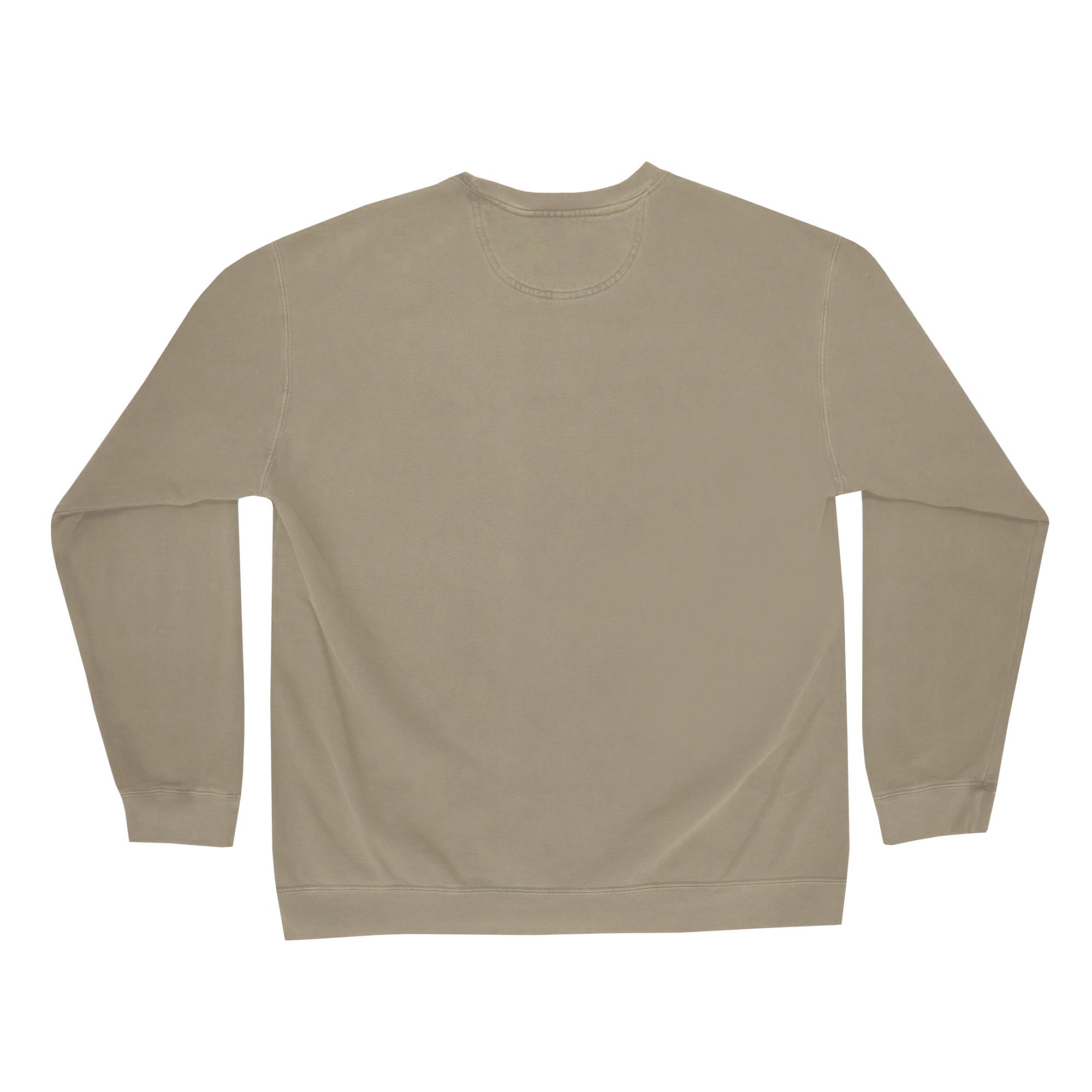 tan crew neck sweatshirt