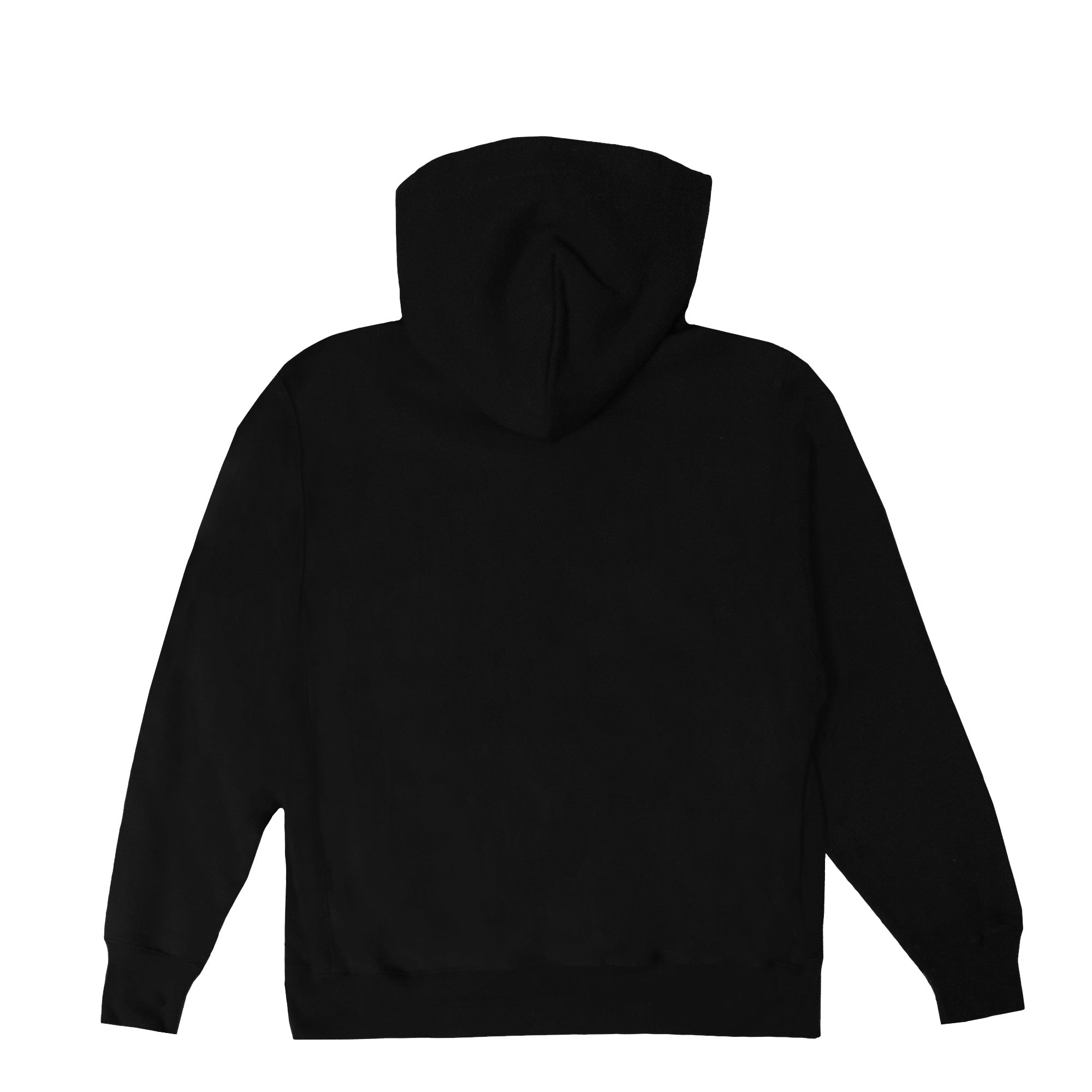 black champion hoodie with black logo