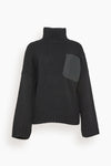 Leather Patch Pocket Jumper