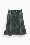 Dahlia Denim Print Carwash Skirt
