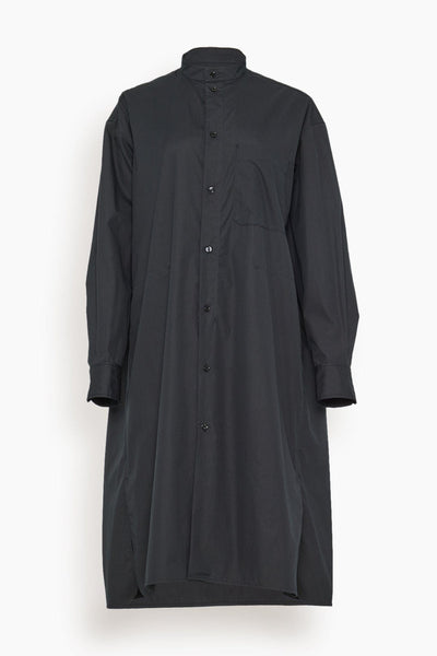 Tall Tall Draped Side Vent Back Yoke Above the Knee Collared Shirt Loose Fit