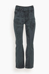 Hazel Denim Print Skinny Jeans With Slit
