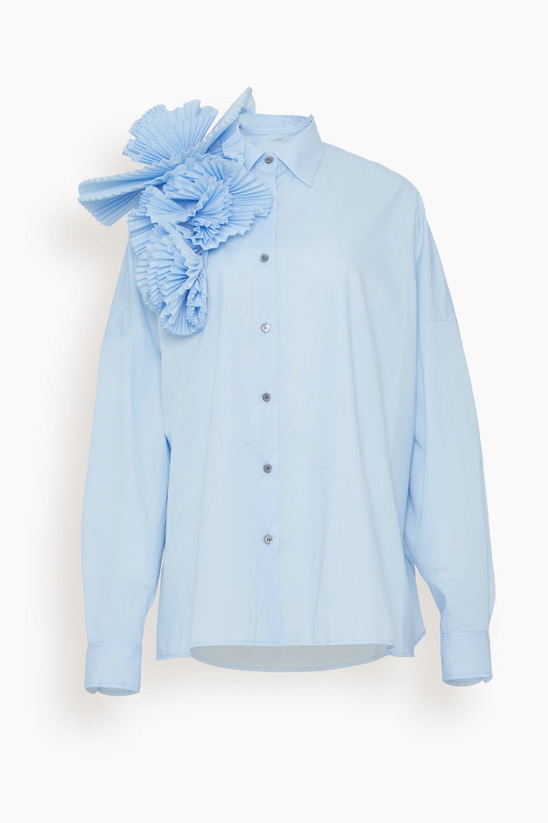 Dries Van Noten Casia Fan Shirt in Sky – Hampden Clothing