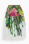 Mystical Bloom Print Poplin Skirt