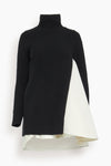 A-line Ribbed Turtleneck Dress by Sacai