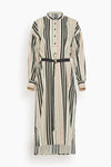 Striped Print Tunic/Midi Dress