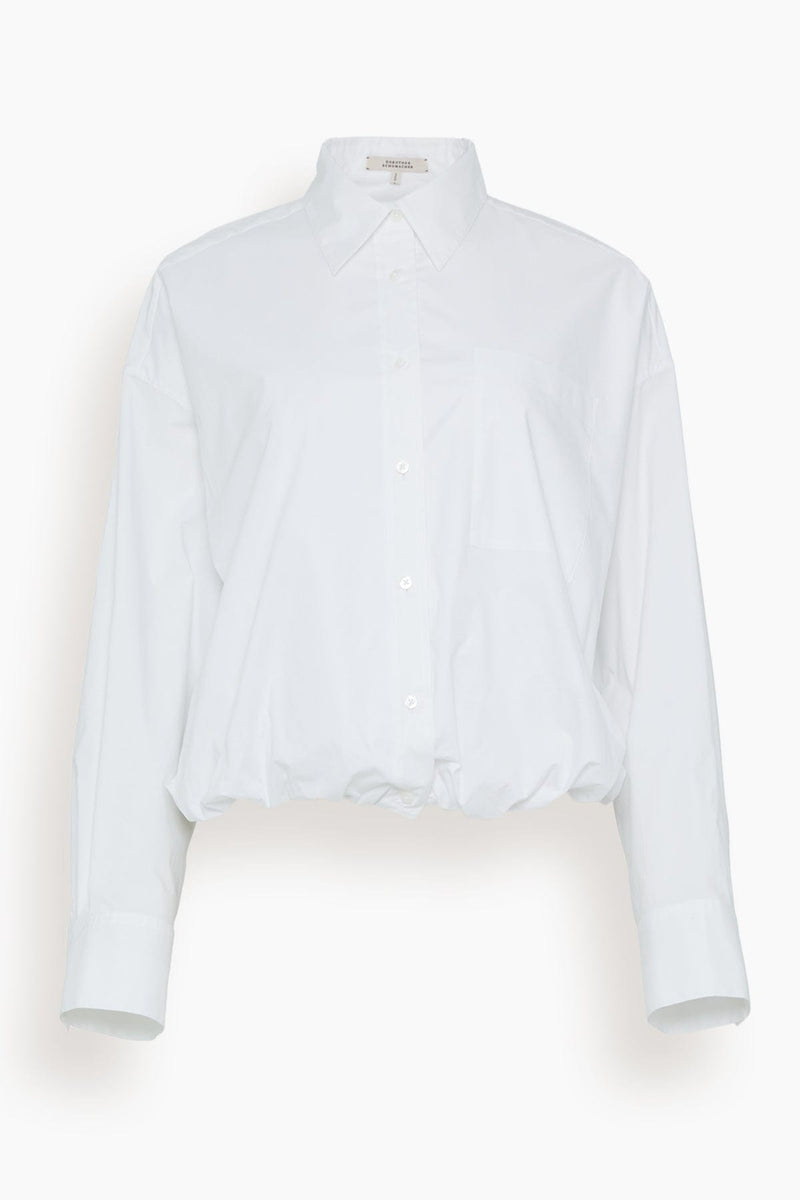 Poplin Power Blouse in Pure White – Hampden Clothing
