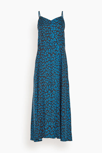 Silk Animal Print Slip Dress/Maxi Dress