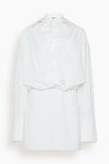 Collared Button Front Short Cotton Dress