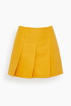 Cady Mini Skirt With Wide Pleats