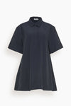 Short Sleeves Sleeves Swing-Skirt Collared Short Dress