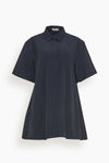 Swing-Skirt Short Sleeves Sleeves Collared Short Dress