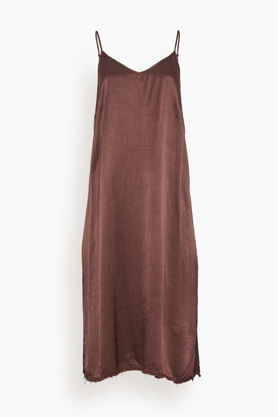 Fall Winter Rayon Belted Slit Slip Dress With a Ribbon