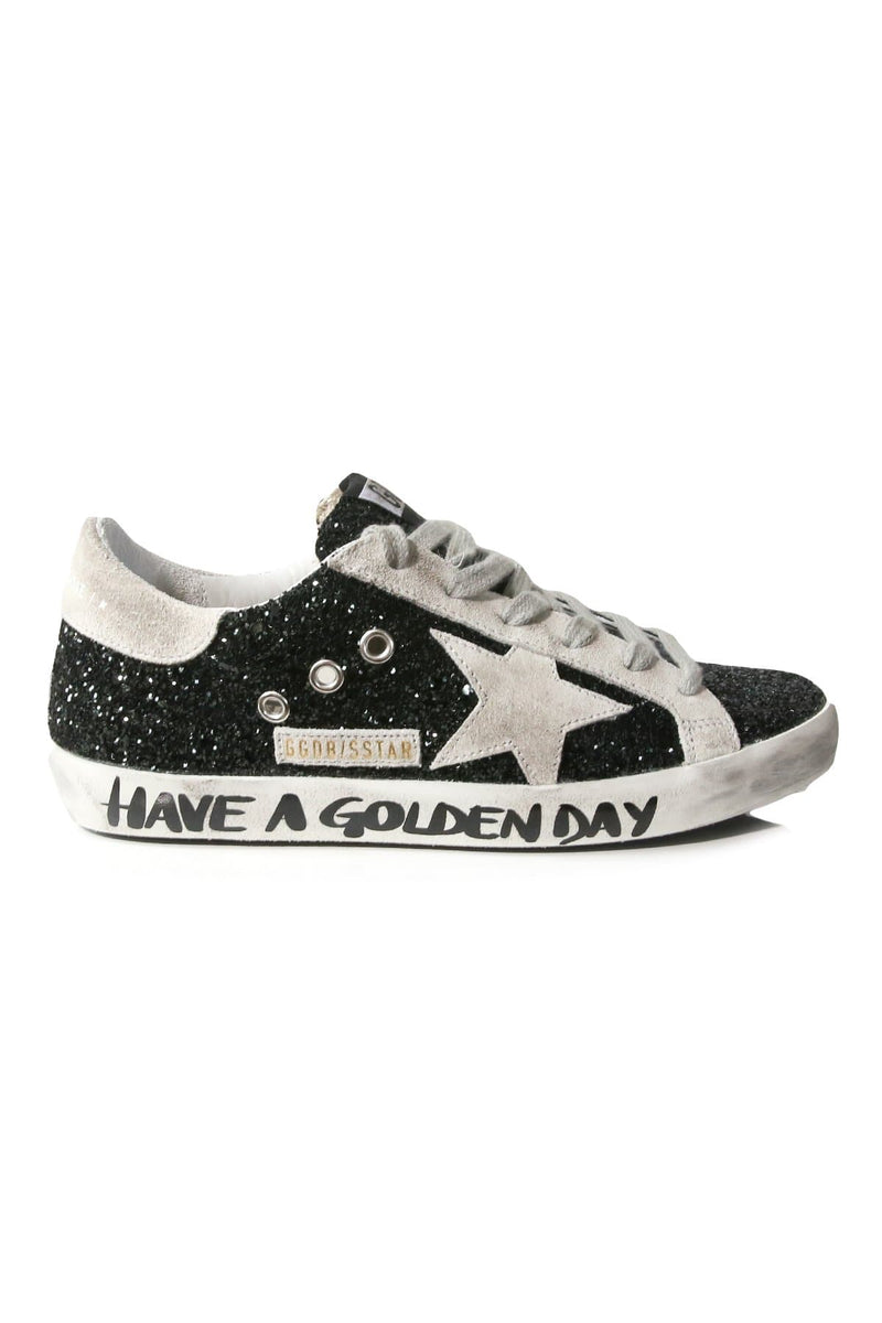 golden goose superstar sneakers glitter