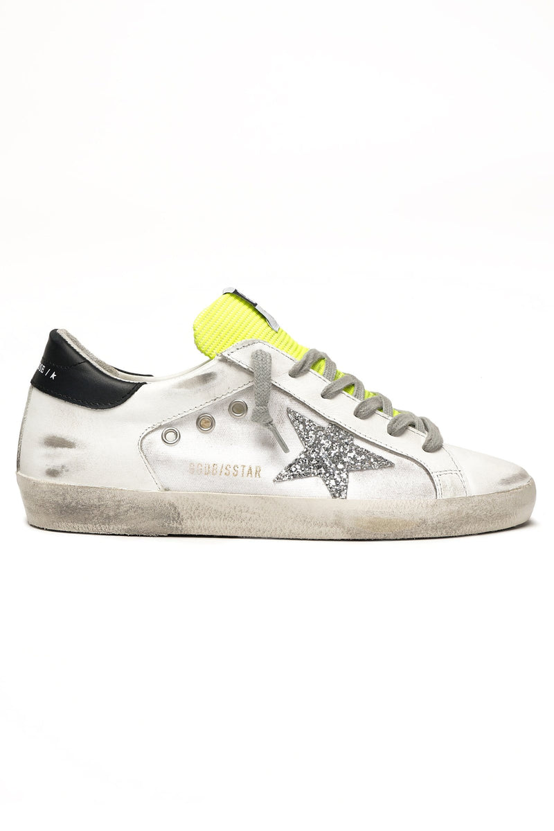 golden goose sneakers silver glitter star