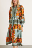 Alemais Dresses Gillian Scarf Midi Dress in Multi Alemais Gillian Scarf Midi Dress in Multi