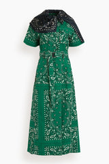 Sacai Bandana Print Dress in Green – Hampden Clothing