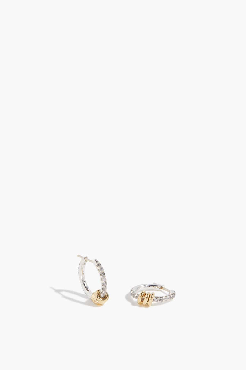 Spinelli Ara Pave SG Gris Hoop Earrings in 18k Yellow Gold – Hampden ...