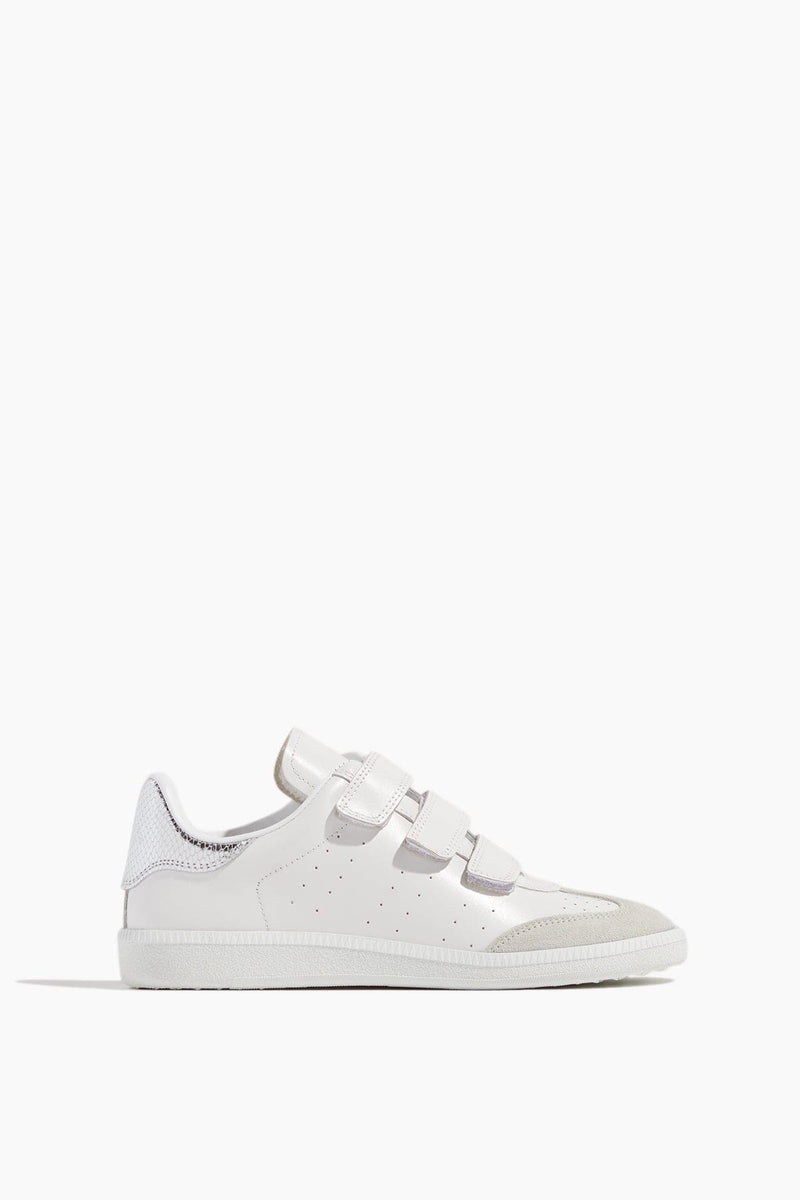 Samengroeiing bladeren buik Isabel Marant Shoes Beth Sneaker in Silver/White – Hampden Clothing