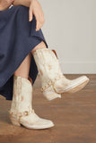 Golden Goose Boots Wish Star Low Boot in White/Tobacco