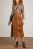 Golden Goose Skirts Buttoned Pencil Skirt in Tobacco Brown Golden Goose Buttoned Pencil Skirt in Tobacco Brown