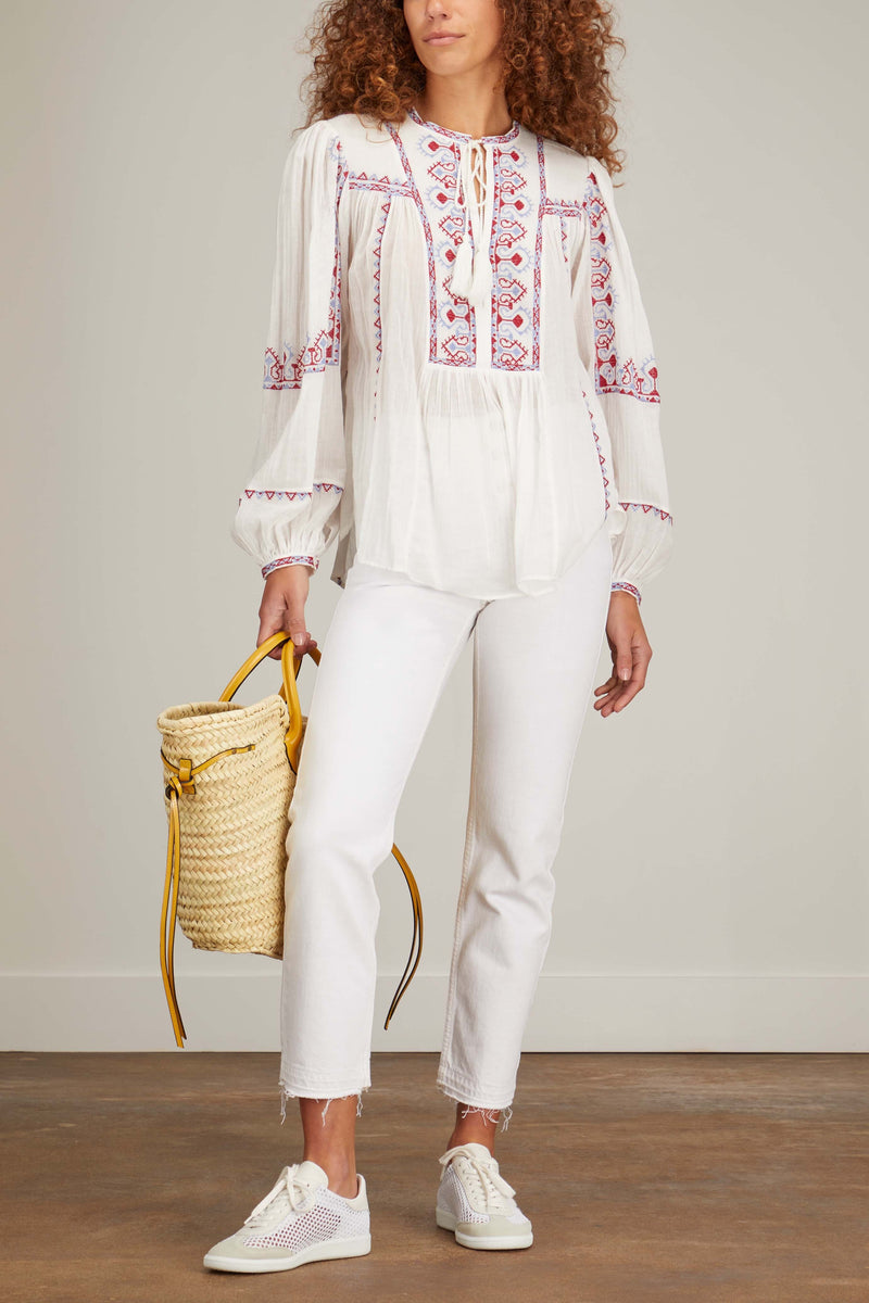 Iets Vergelijken vleugel Isabel Marant Etoile Kiledia Blouse in White – Hampden Clothing