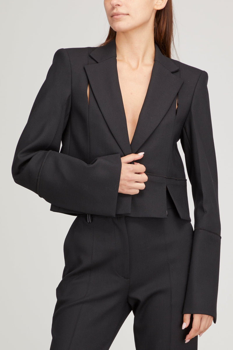 JW Anderson Cropped Slit Jacket in Black – Hampden Clothing