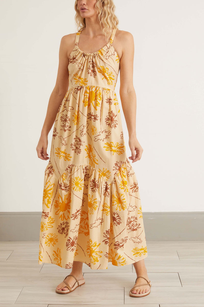 Lee Mathews Andy Maxi Dress in Marigold Multi – Hampden Clothing