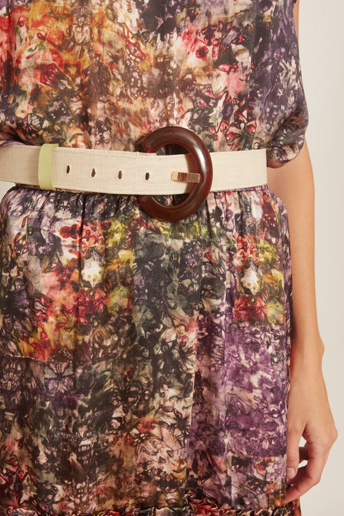 Lizzie Fortunato Belts Sofia Belt in Cream Linen