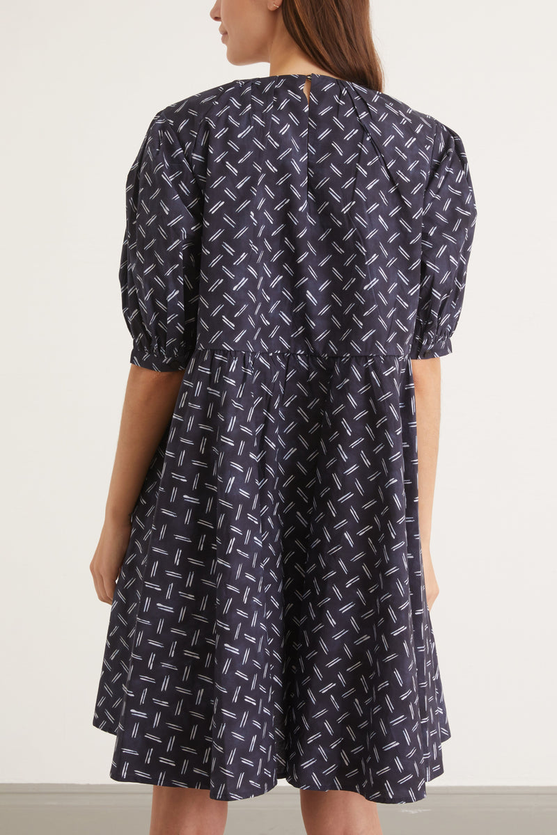 Merlette Eemnes Printed Dress in Navy Batik – Hampden Clothing