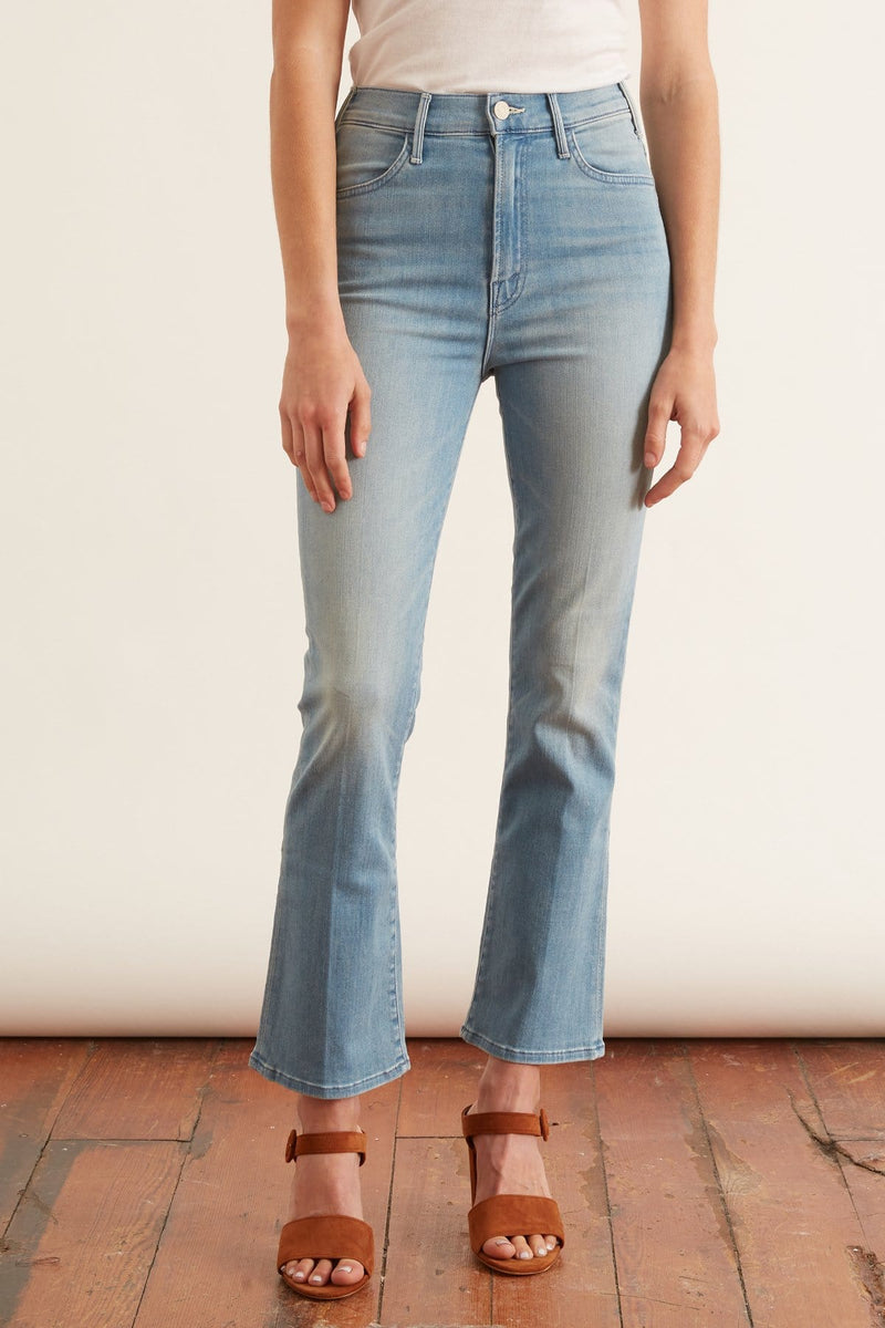 mother hustler ankle jeans