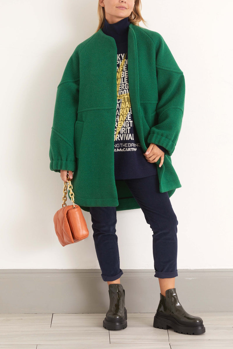 zara billiard green coat