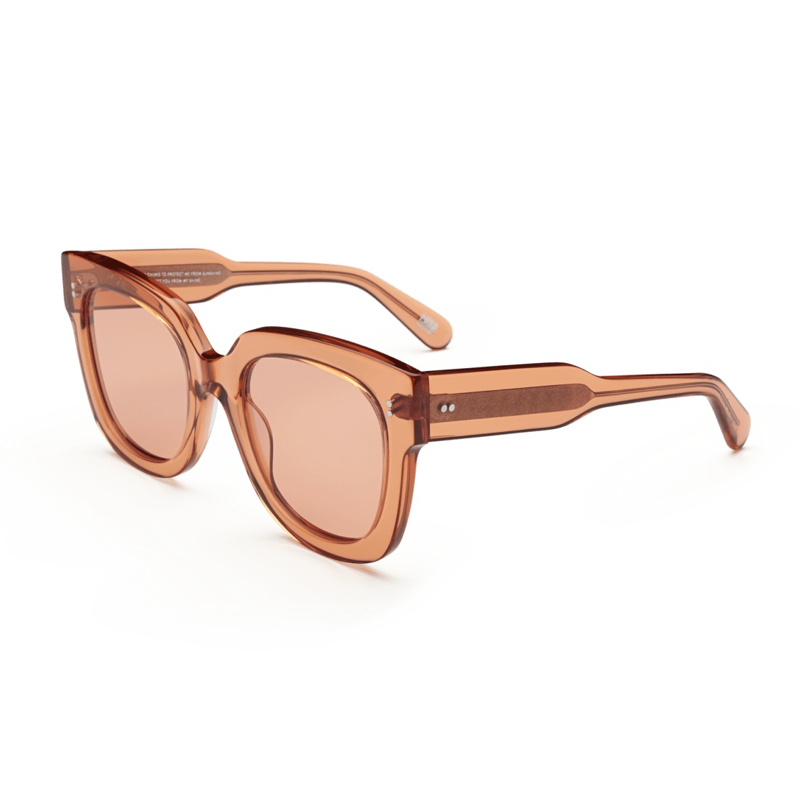 #008 Clear Sunglasses in Peach – Hampden Clothing