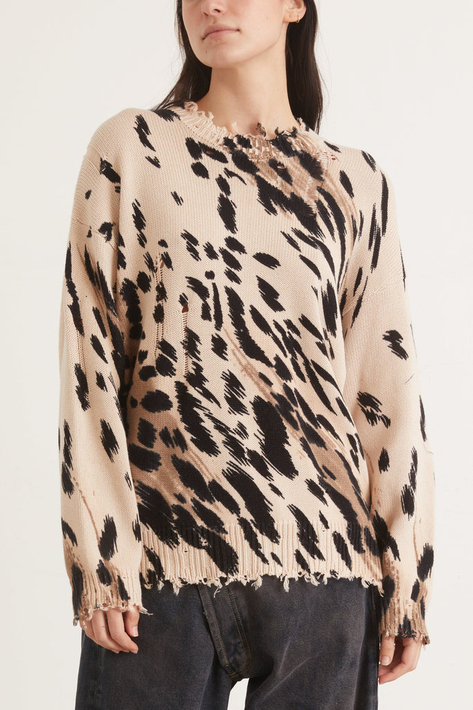 Cheetah Oversized Sweater in Cheetah – Hampden Clothing