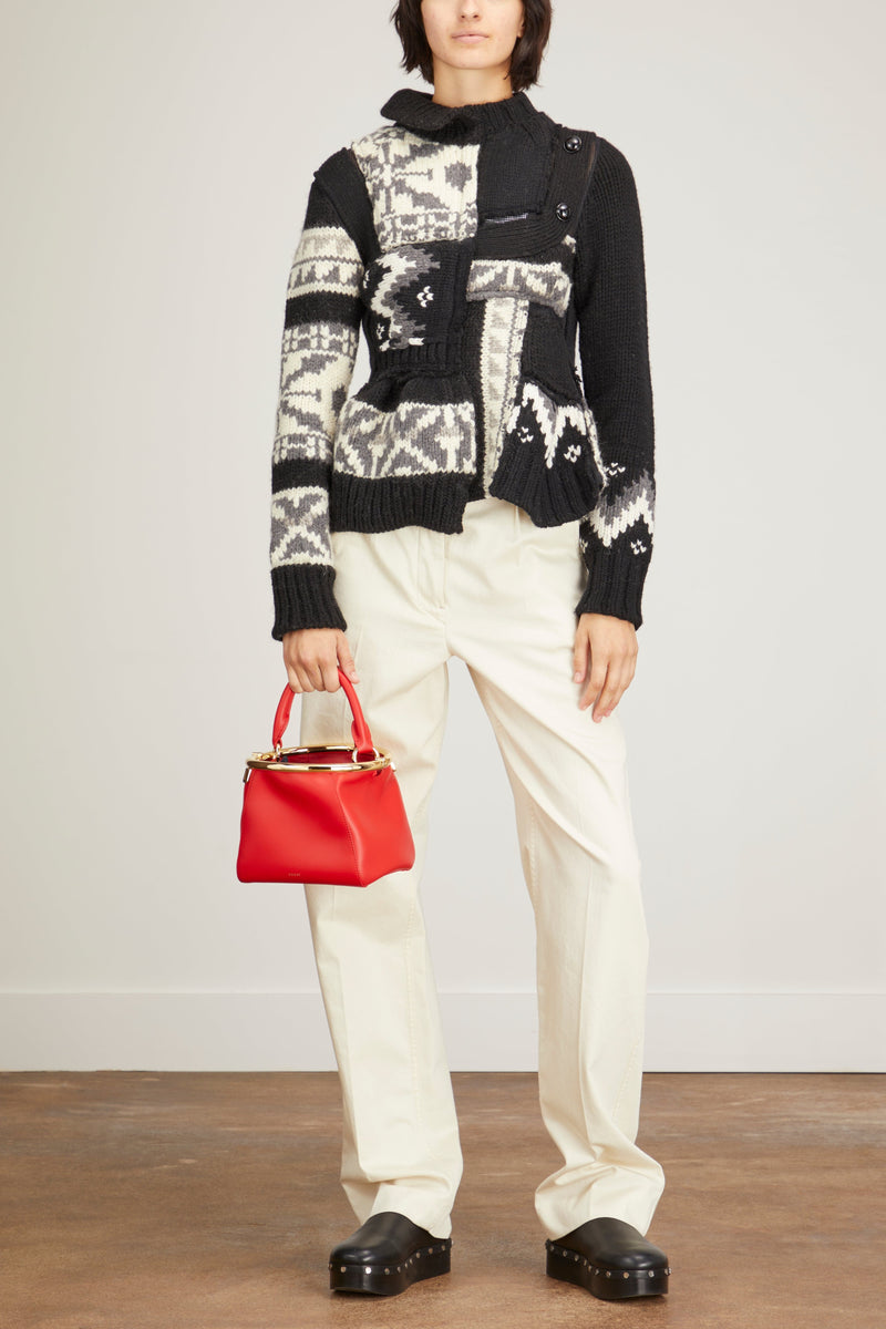 Sacai Nordic Patchwork Knit Pullover in Black/Gray – Hampden Clothing