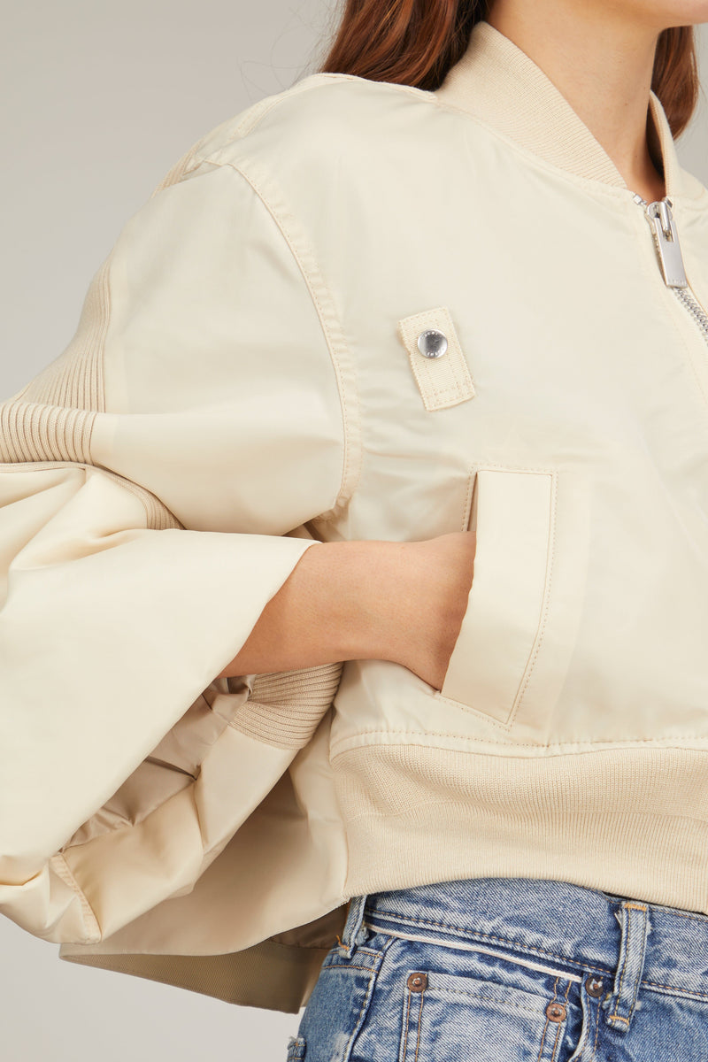 Sacai Nylon Twill Blouson in Ivory – Hampden Clothing